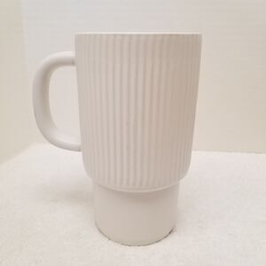 Crofton tall mug over 6" tall cream white